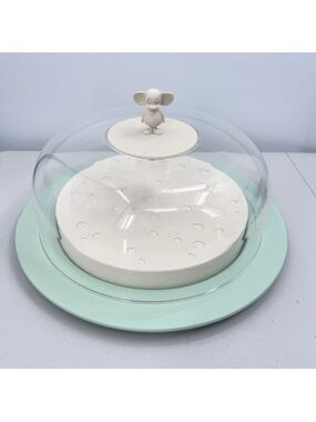Vintage 1995 Alessi MG30 Cheese Plate & Dome by Michael Graves